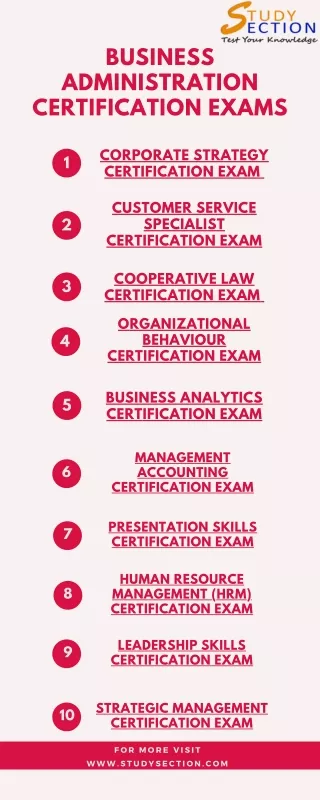 business administration certification exams