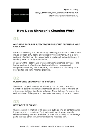 How Does Ultrasonic Cleaning Work