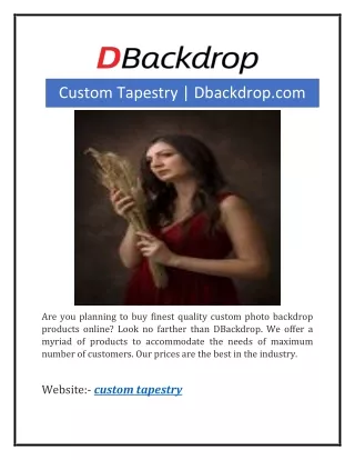Custom Tapestry | Dbackdrop.com