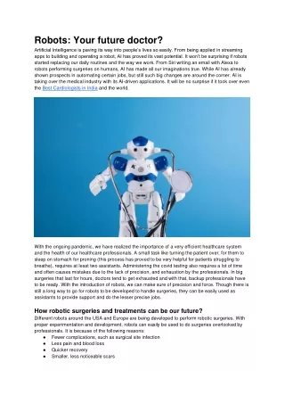 robots your future doctor artificial intelligence