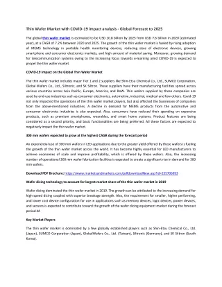 thin wafer market with covid 19 impact analysis