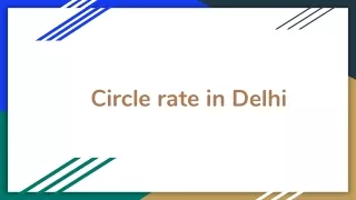 Circle rate in Delhi