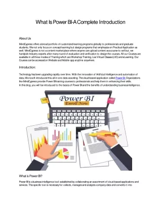 what is power bi a complete introduction