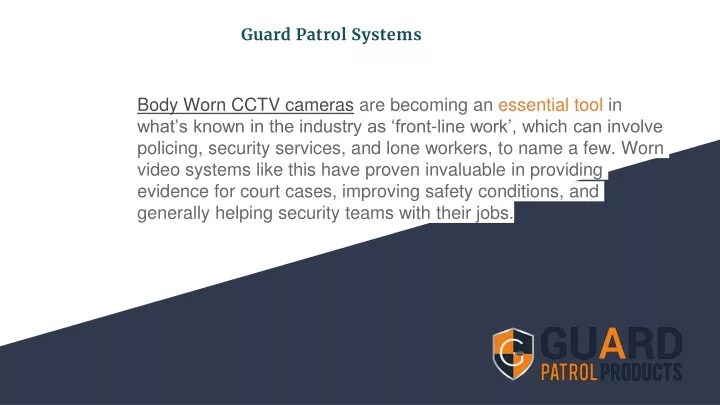 guard patrol systems