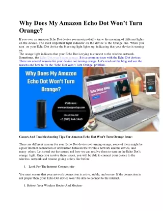 Why Does My Amazon Echo Dot Won’t Turn Orange