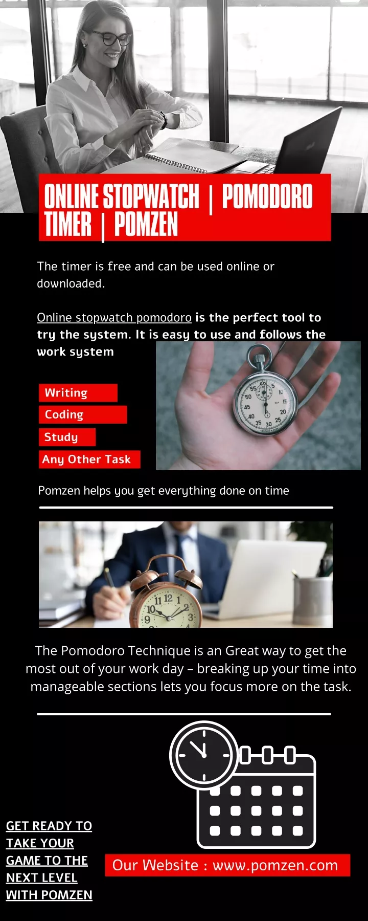 online stopwatch pomodoro timer pomzen