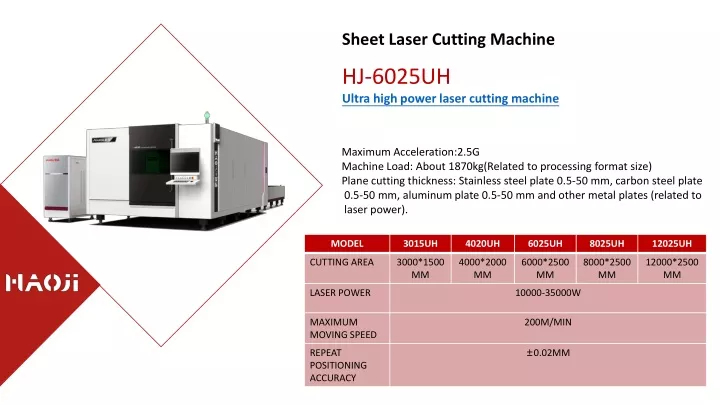 sheet laser cutting machine hj 6025uh ultra high