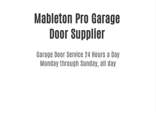 mableton pro garage door supplier