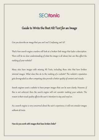 guide to write the best alt text for an image