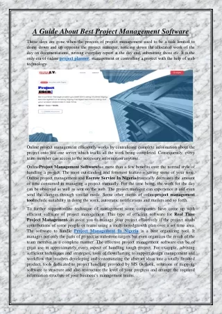 a guide about best project management software