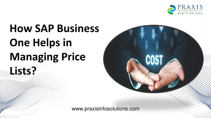 how sap business one helps in managing price lists
