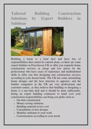 tailored solutions saltdean