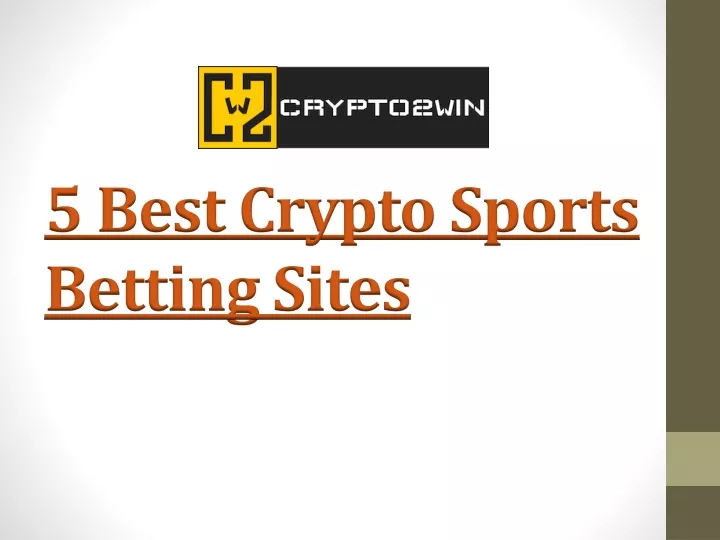 5 best crypto sports betting sites