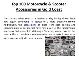 Top 100 Motorcycle & Scooter Accessories in Gold
