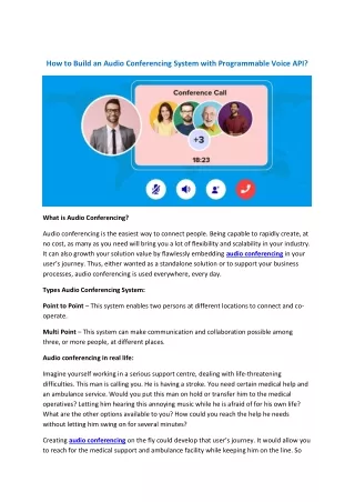 how to build an audio conferencing system with