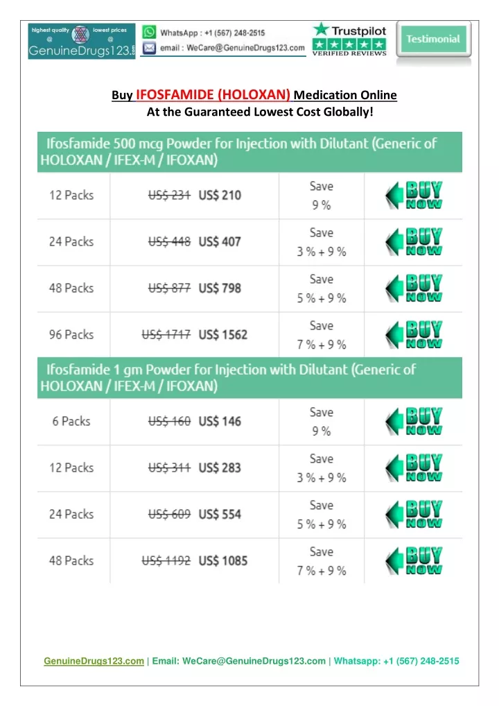 buy ifosfamide holoxan medication online