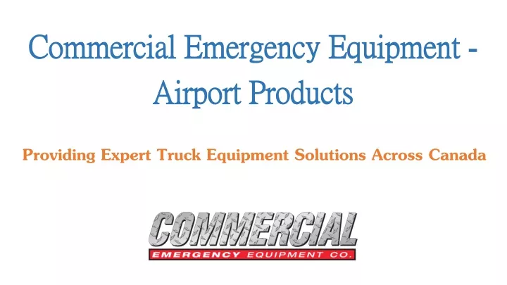 commercial emergency equipment airport products