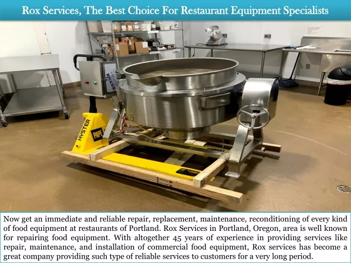 rox services the best choice for restaurant equipment specialists
