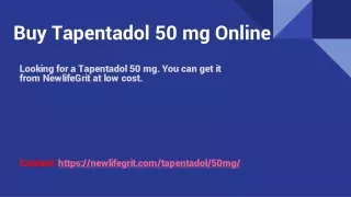 Buy Online Tapentadol 50 mg At Low Cost
