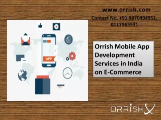 E-Commerce Development Services In India- The Solution Of Online Store