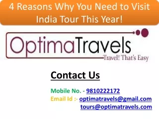 4 Reasons Why You Need to Visit India Tour This Year