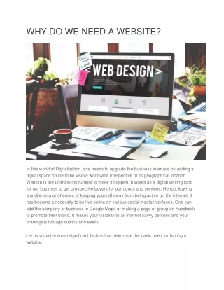 Why Do We Need a Website | Website Development Company In Noida | Codewraps