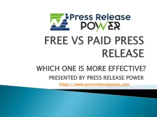 FREE VS PAID PRESS RELEASE SERVICE