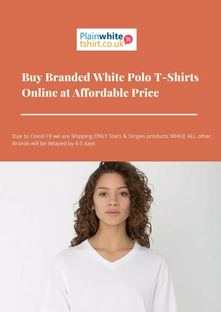 buy branded white polo t shirts online