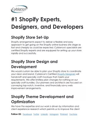 1 shopify experts designers and developers
