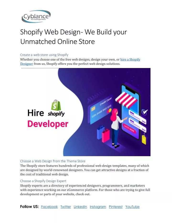shopify web design we build your unmatched online