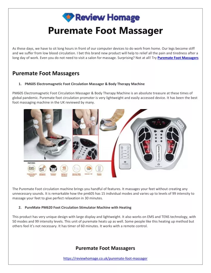 puremate foot massager