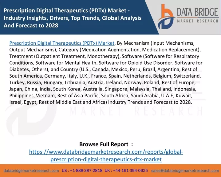 prescription digital therapeutics pdtx market