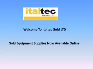 Gold Equipment Supplies Now Available Online