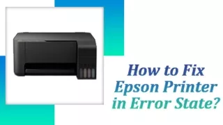 Epson printer in error state