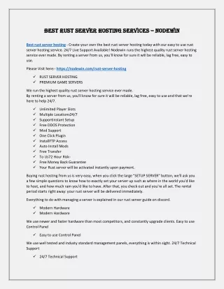 best rust server hostin best rust server hosting
