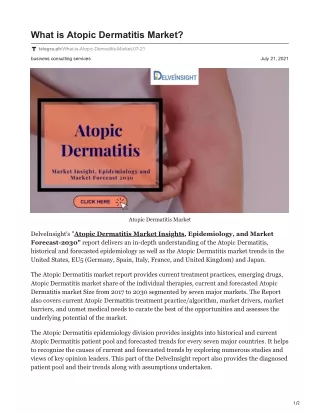 what is atopic dermatitis market