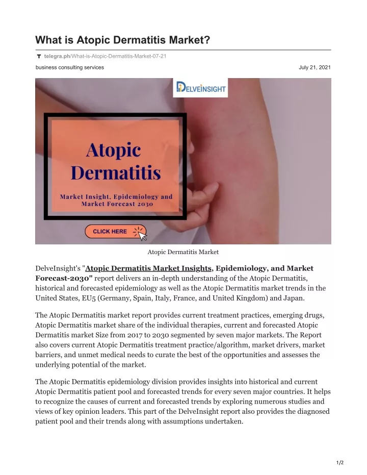 what is atopic dermatitis market