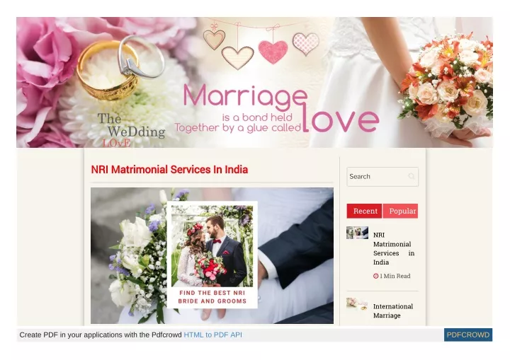 nri matrimonial services in india
