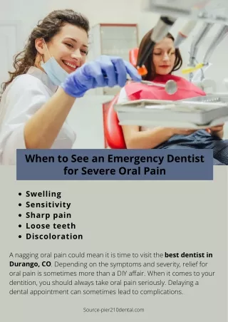 When to See an Emergency Dentist for Severe Oral Pain