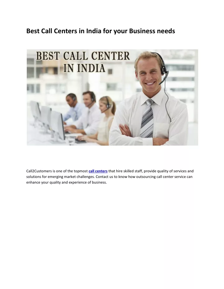 best call centers in india for your business needs