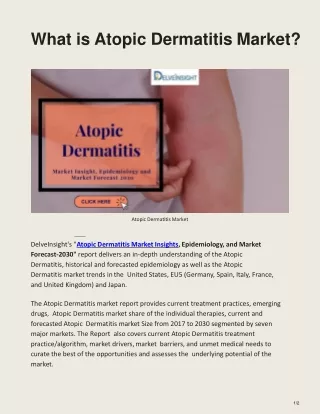 what is atopic dermatitis market