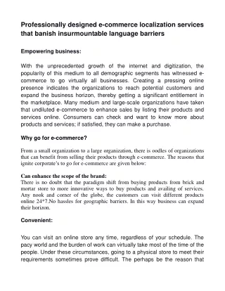 e-commerce localization