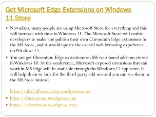 Get Microsoft Edge Extensions on Windows 11 Store