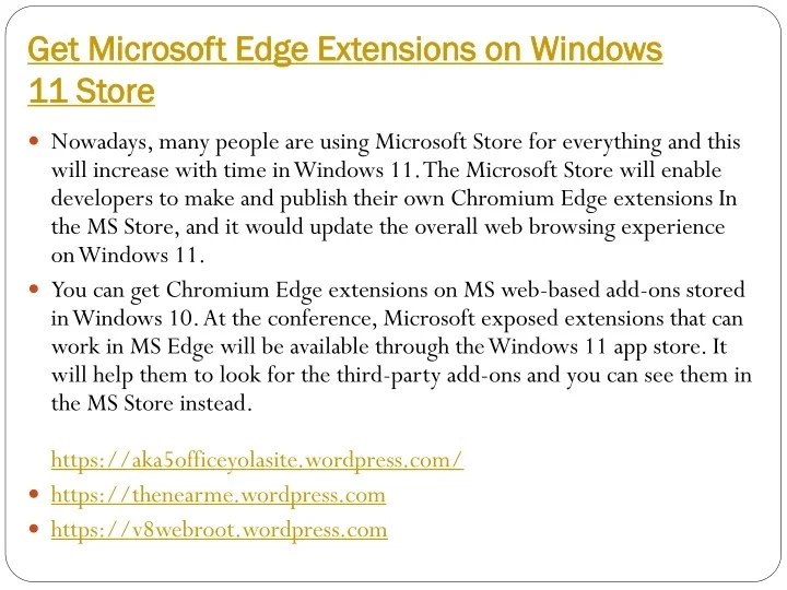 PPT Get Microsoft Edge Extensions On Windows 11 Store PowerPoint 