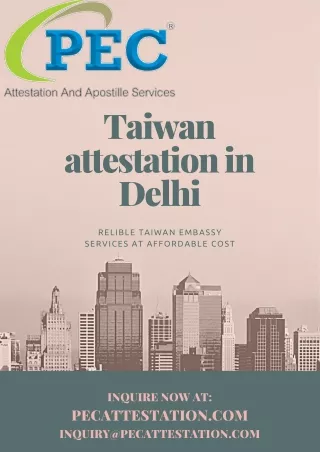 Taiwan attestation in delhi