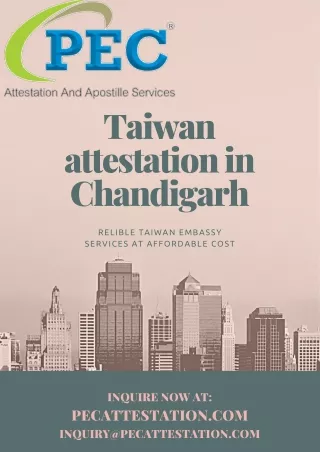 Taiwan attestation in chandigarh