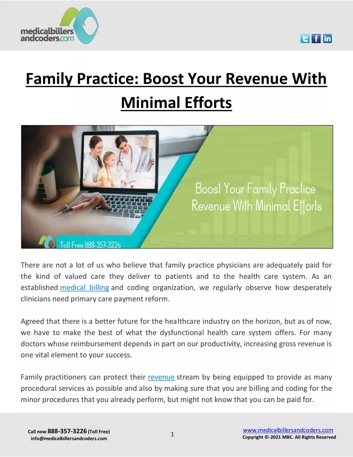 family practice boost your revenue with minimal