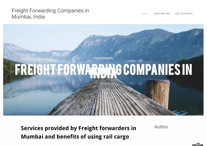freight forwarding companies in mumbai india
