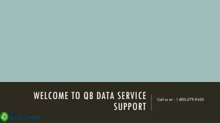 welcome to qb data service support