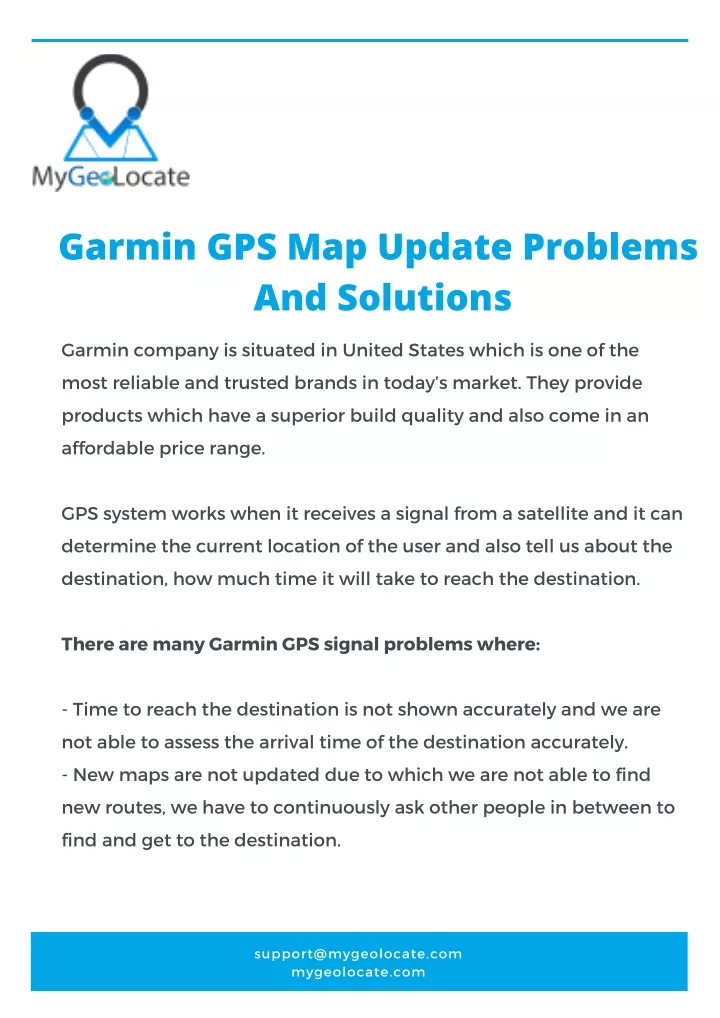 garmin gps map update problems and solutions